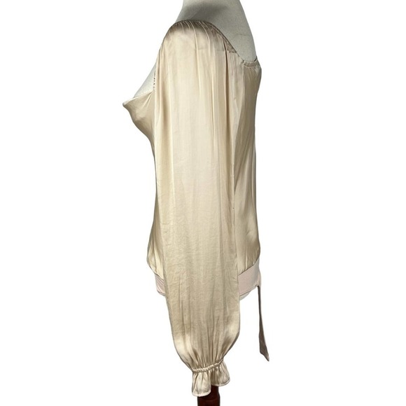 PAIGE ANDREYA SATIN LONG SLEEVE‎ THONG BODYSUIT NWT WOMEN'S SIZE MEDIUM - Picture 4 of 16
